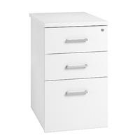 Kaleidoscope 3 Drawer Desk High Pedestal 60cm White Professional Assembly Included