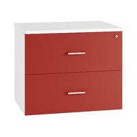 Kaleidoscope 2 Draw Side Filing Cabinet Red Self Assembly Required