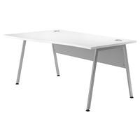 Kaleidoscope A Frame Wave Desk Right Hand Silver Leg 120cm Professional Assembly Included