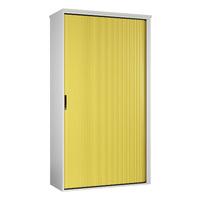 Kaleidoscope Tall Tambour Storage Unit Yellow Self Assembly Required