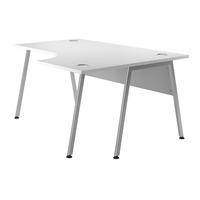 kaleidoscope a frame radial workstation desk right hand silver leg pro ...