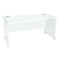 Kaleidoscope Panel End Wave Desk White Left Hand 120cm Professional Assembly Included