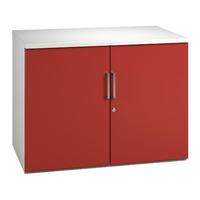 kaleidoscope 2 door low storage unit red self assembly required