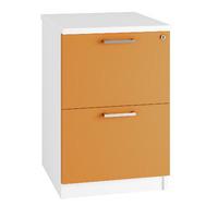 Kaleidoscope 2 Draw Filing Cabinet Orange Professional Assembly Included