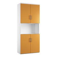 Kaleidoscope 4 Door Combination Cupboard Orange Self Assembly Required