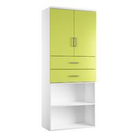 kaleidoscope 2 door 2 drawer combination cupboard green self assembly  ...