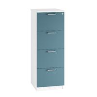 Kaleidoscope 4 Draw Filing Cabinet Light Blue Professional Assembly Included