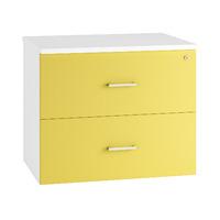 Kaleidoscope 2 Draw Side Filing Cabinet Yellow Self Assembly Required