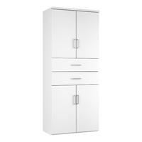 Kaleidoscope 4 Door 2 Drawer Combination Cupboard White Professional Assembly Included