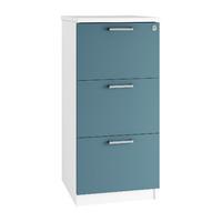 Kaleidoscope 3 Draw Filing Cabinet Light Blue Self Assembly Required