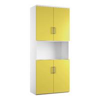 kaleidoscope 4 door combination cupboard yellow self assembly required