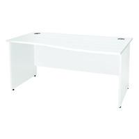 Kaleidoscope Panel End Wave Desk White Right Hand 120cm Self Assembly Required