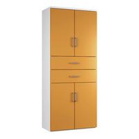 kaleidoscope 4 door 2 drawer combination cupboard orange self assembly ...