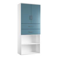 Kaleidoscope 2 Door 2 Drawer Combination Cupboard Light Blue Professional Assembly Included