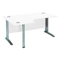 Kaleidoscope Cantilever Premium Radial Workstation Desk Left Hand Professional Assembly Included