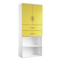 kaleidoscope 2 door 2 drawer combination cupboard yellow self assembly ...