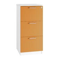 Kaleidoscope 3 Draw Filing Cabinet Orange Self Assembly Required