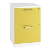 Kaleidoscope 2 Draw Filing Cabinet Yellow Self Assembly Required