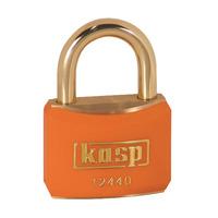 Kasp K12440ORAA1 Brass Padlock - 40mm - Brass Shackle - Orange - K...