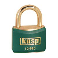 Kasp K12440GREA1 Brass Padlock - 40mm - Brass Shackle - Green - KA...