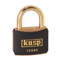 kasp k12440blad brass padlock 40mm brass shackle black