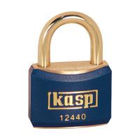 Kasp K12440BLUD Brass Padlock - 40mm - Brass Shackle - Blue