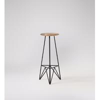 Kato stool in mango wood & black