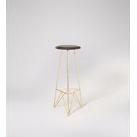 Kato stool in Mango Wood & Gold Leaf