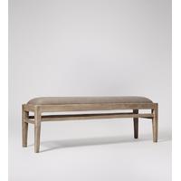 kalle bench in oatmeal herringbone