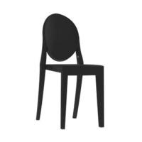 Kartell Victoria Ghost Chair black glossy (4857)