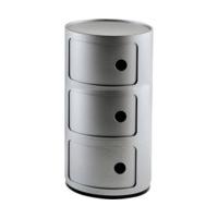 Kartell Componibili Cupboard 3 Elements silver (4967)