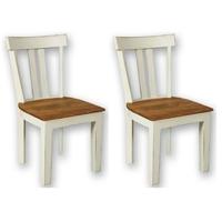 Kaveri Distressed Painted Dining Chair - Low Back (Pair)