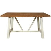 Kaveri Distressed Painted Trestle Dining Table