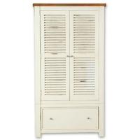 Kaveri Distressed Painted Wardrobe - 2 Door 1 Drawer