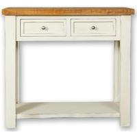 Kaveri Distressed Painted Console Table - 2 Drawer