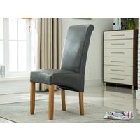 Kaitlyn Grey Faux Leather Dining Chair (Pair)