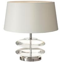 kardia crystal and nickel table lamp with shade