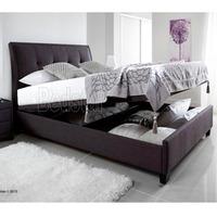 kaydian design accent 4ft 6 double fabric ottoman bedframe slate