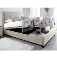 Kaydian Design Accent 5FT Kingsize Fabric Ottoman Bedframe - Oatmeal