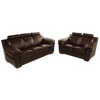 Katie 3+2 Seater Red Leather Sofa