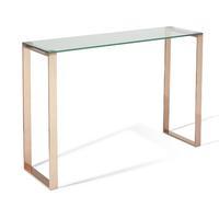 kayla console table rose gold