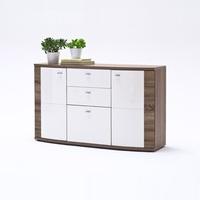 Kaunas Sideboard In White Gloss Front And Oak With 2 Doors