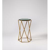 Kay side table in Green Marble and Steel