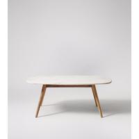 kasper coffee table in white marble mango wood