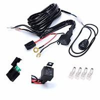 KAWELL 1 Leg Wiring Harness Include Switch Kit Suppot 300W LED work light LED Light Bar Wiring Harness and Switch Kit