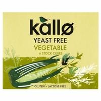 Kallo Yeast Free Vegetable Stock Cubes (6x11g) - Pack of 6