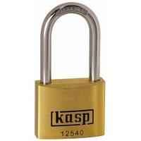 Kasp 125 Premium Brass Padlock - 40x40 Millimeters - Long Shackle - KA25405 - Keyed Alike