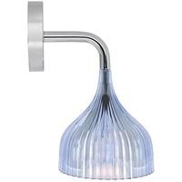 Kartell E Wall Light, 13.5 x 13.5 x 14.5 cm, polycarbonate, sky blue, Ø 13, 5 cm H 14, 5 cm, E14