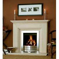 Katia Limestone Fireplace, From Fireside