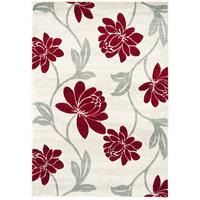 Kampala Natural & Red Floral Modern Rug